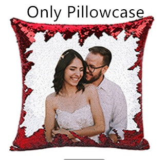 Custom Magic Sequined Pillow – Personalised Gift with Reversible Sequin Design