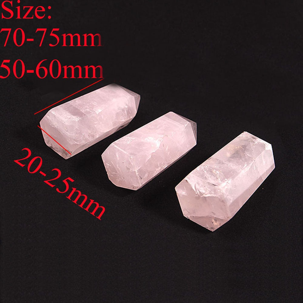 1PC Large Raw Natural Pink Rose Quartz Point Healing Crystal Stone 50-75mm