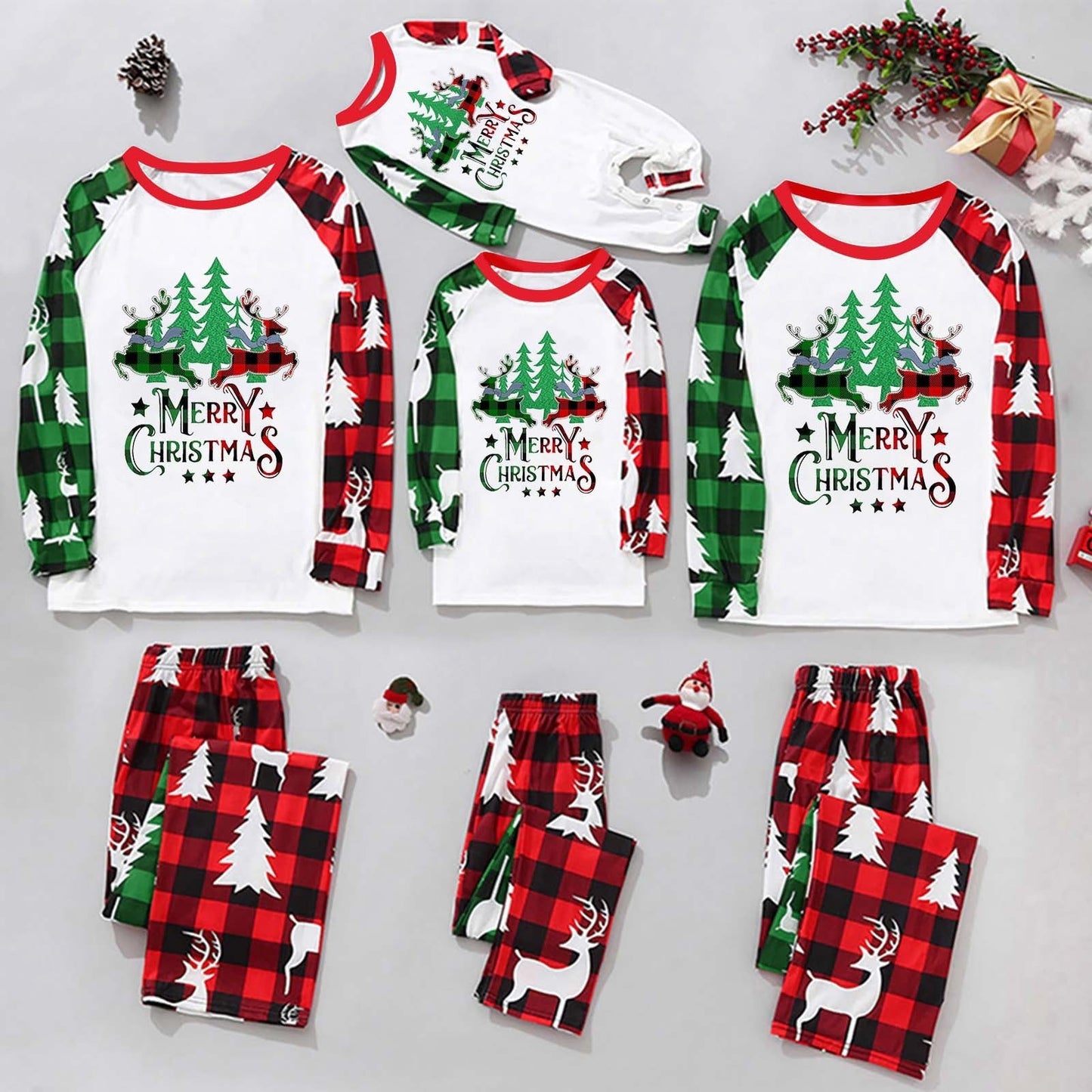 Parent-Child Christmas Plaid Matching Pyjama Set – Family Lounge & Sleepwear