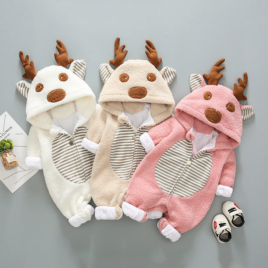 Adorable Baby Reindeer Romper – Perfect for Trendy Outings