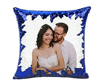 Custom Magic Sequined Pillow – Personalised Gift with Reversible Sequin Design