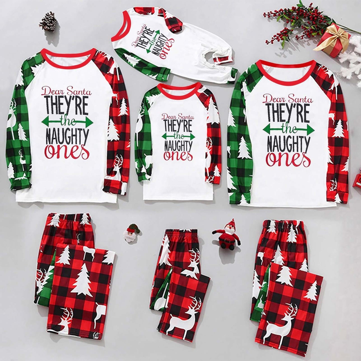 Parent-Child Christmas Plaid Matching Pyjama Set – Family Lounge & Sleepwear