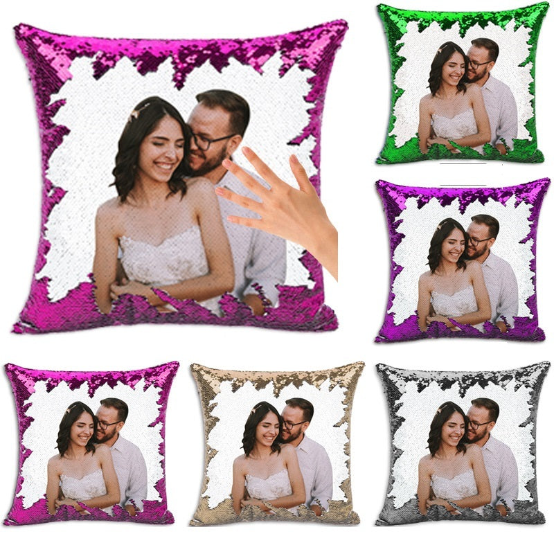 Custom Magic Sequined Pillow – Personalised Gift with Reversible Sequin Design