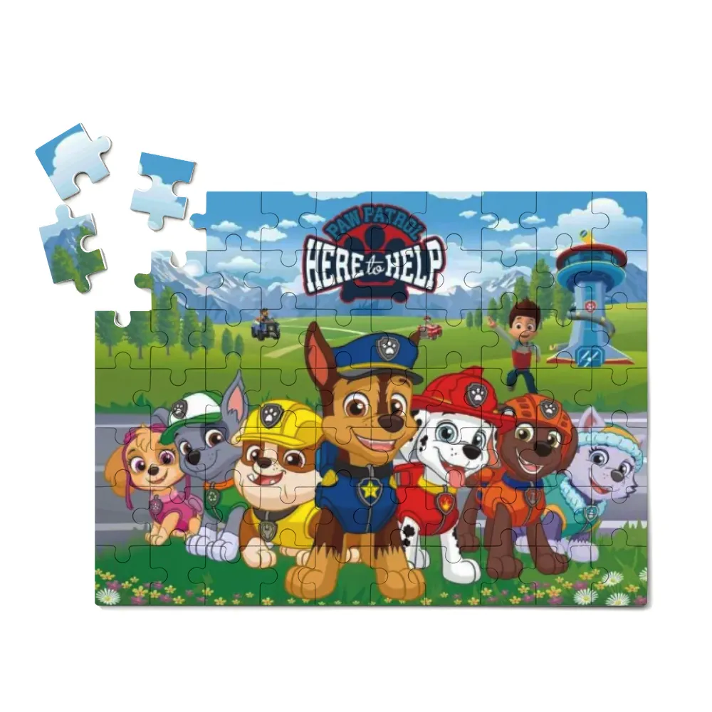 Paw Patrol Cardboard Jigsaw Puzzle – 70 or 120pcs | Kids' Birthday Gift & Fun Educational Toy