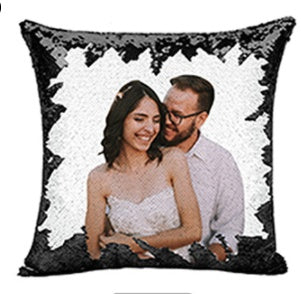 Custom Magic Sequined Pillow – Personalised Gift with Reversible Sequin Design