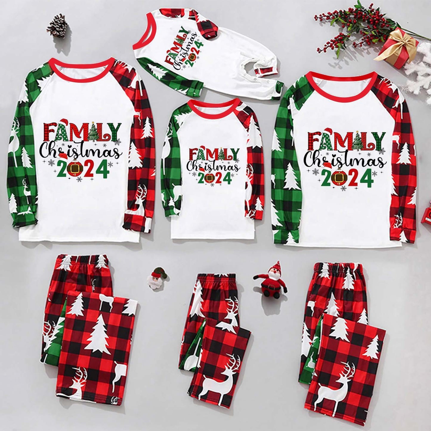 Parent-Child Christmas Plaid Matching Pyjama Set – Family Lounge & Sleepwear