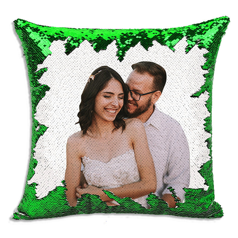 Custom Magic Sequined Pillow – Personalised Gift with Reversible Sequin Design