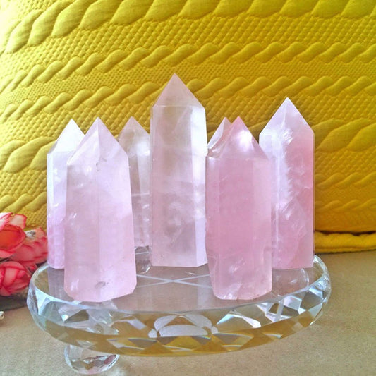 1PC Large Raw Natural Pink Rose Quartz Point Healing Crystal Stone 50-75mm