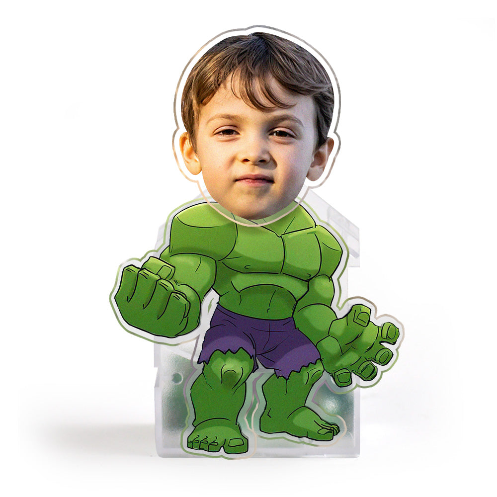 Custom Hulk Head-Shaking Ornament – Personalised Car Dashboard & Home Decor Figurine