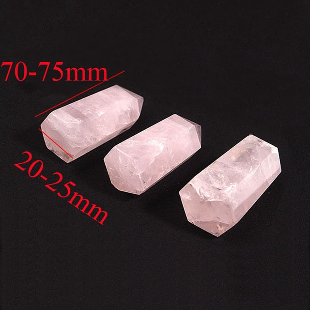 1PC Large Raw Natural Pink Rose Quartz Point Healing Crystal Stone 50-75mm