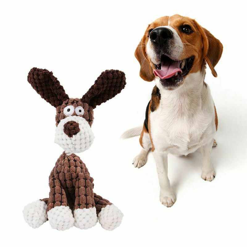 Dog Chew Toy - Funny Squeaky Plush Pet Toy for Puppies, Teeth Cleaning & Playtime