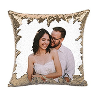 Custom Magic Sequined Pillow – Personalised Gift with Reversible Sequin Design