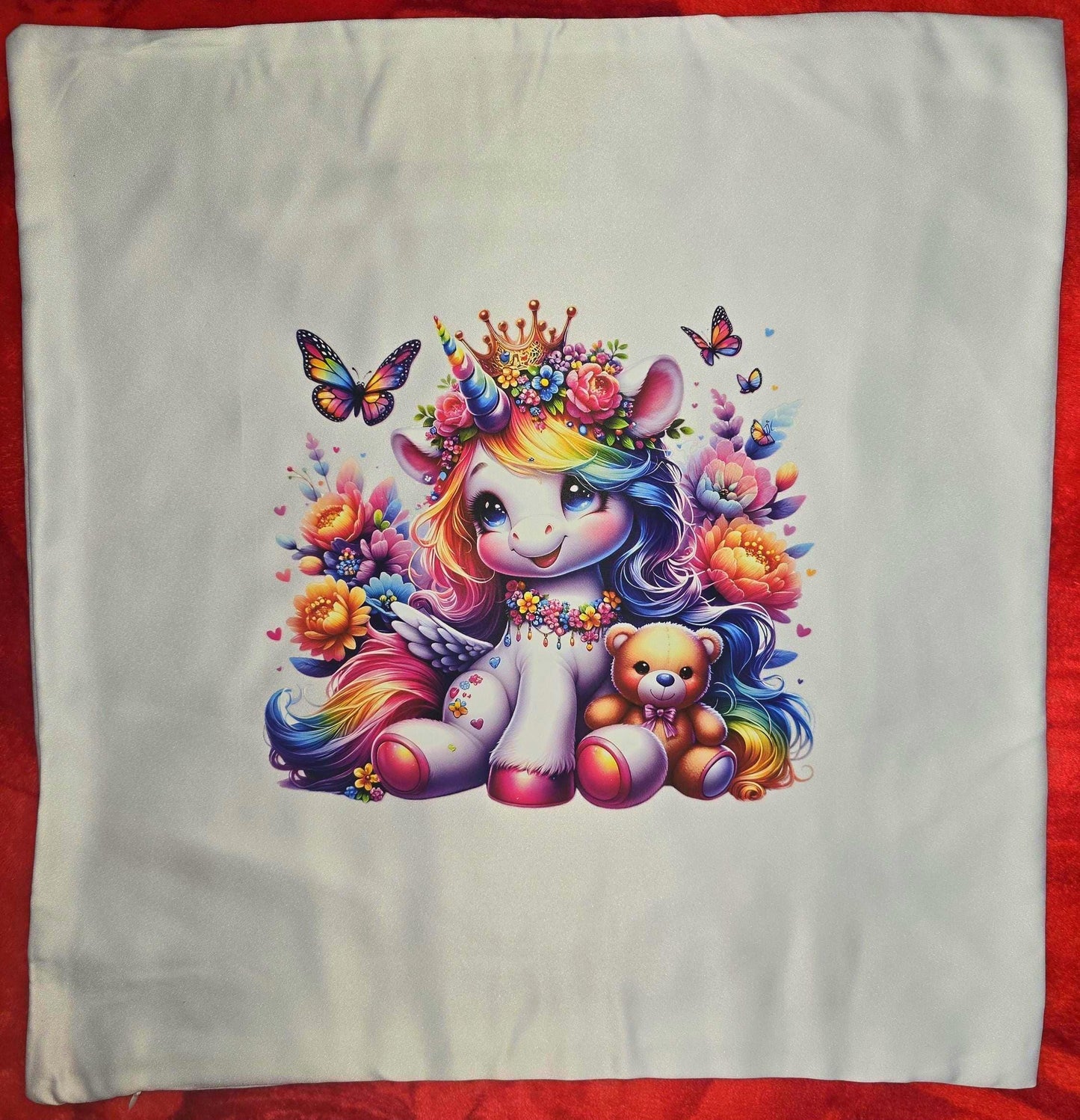 Whimsical Unicorn Dreams: Vibrant Colourful Pillowcase Covers (40x40cm)