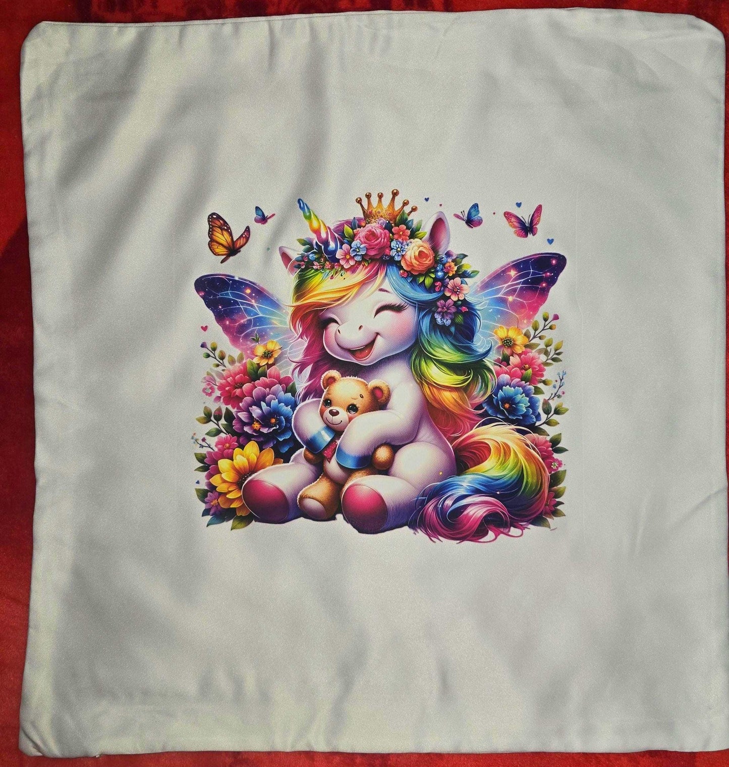 Whimsical Unicorn Dreams: Vibrant Colourful Pillowcase Covers (40x40cm)