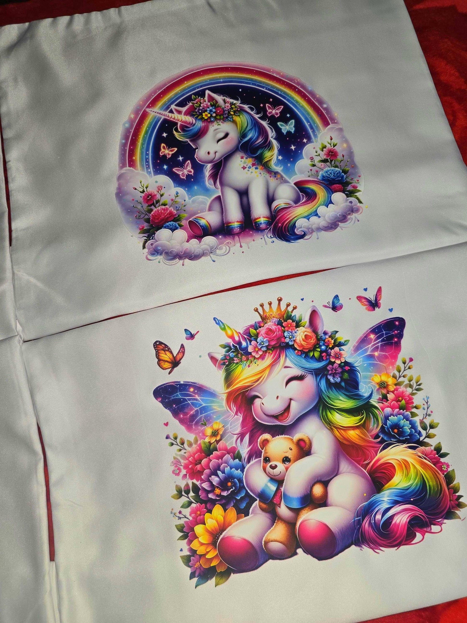 Whimsical Unicorn Dreams: Vibrant Colourful Pillowcase Covers (40x40cm)