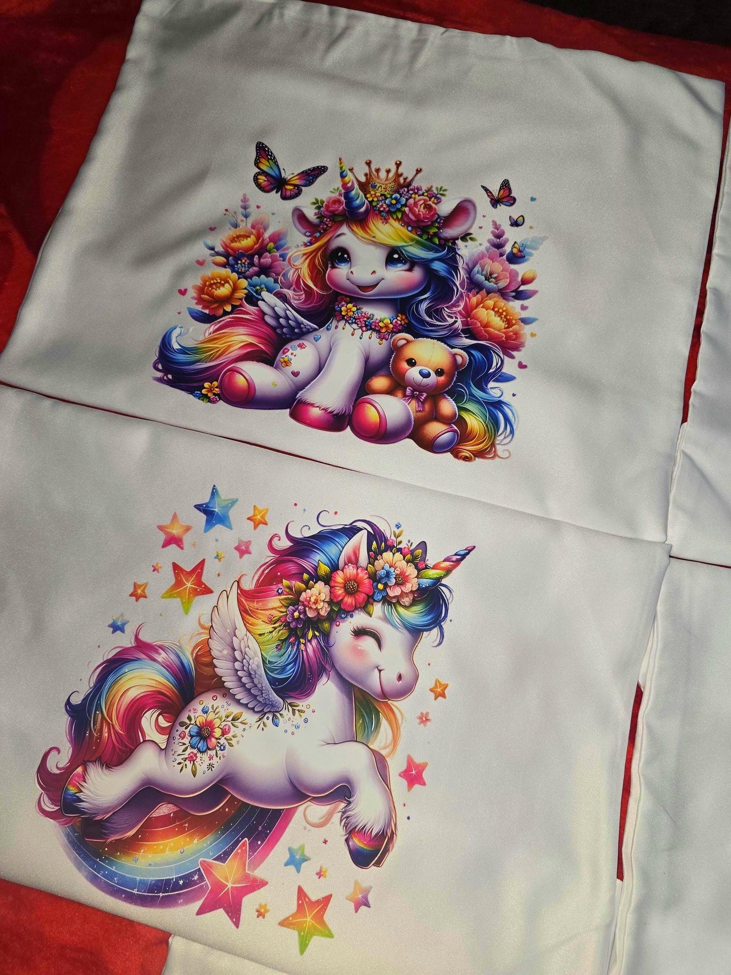 Whimsical Unicorn Dreams: Vibrant Colourful Pillowcase Covers (40x40cm)