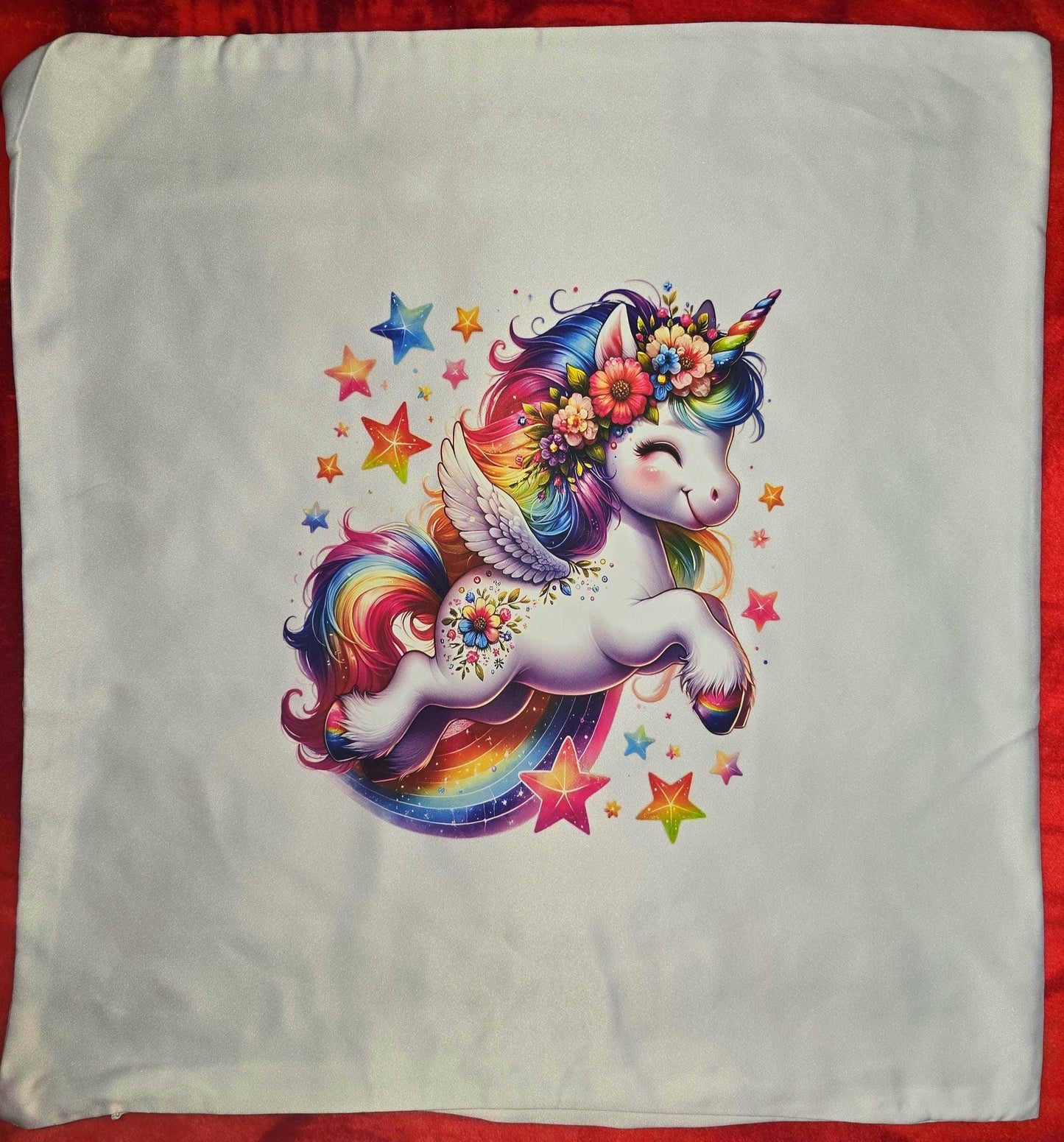 Whimsical Unicorn Dreams: Vibrant Colourful Pillowcase Covers (40x40cm)