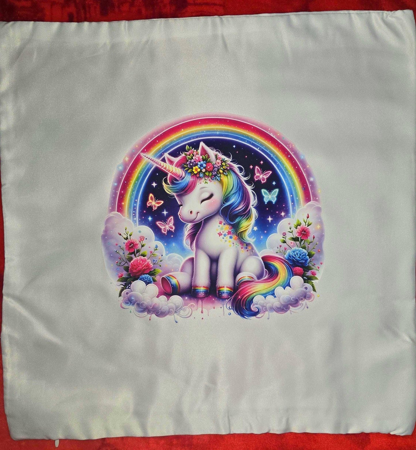 Whimsical Unicorn Dreams: Vibrant Colourful Pillowcase Covers (40x40cm)