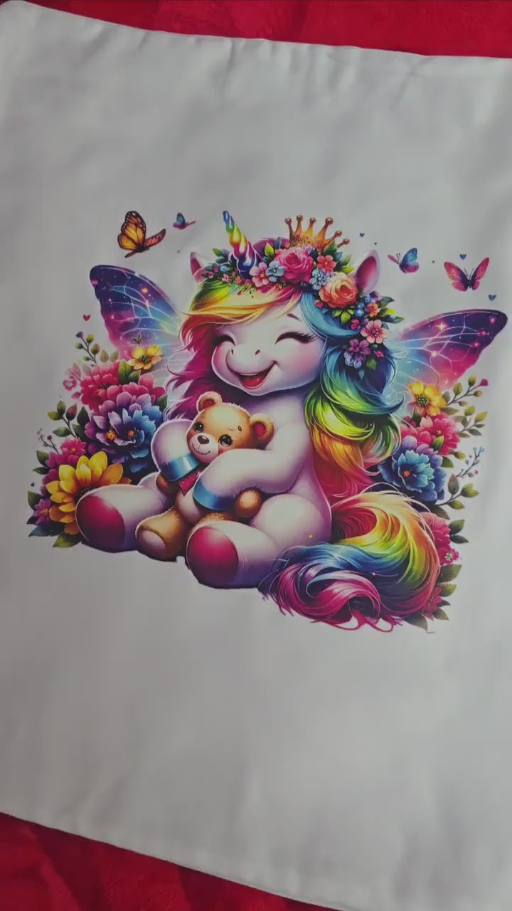 Whimsical Unicorn Dreams: Vibrant Colourful Pillowcase Covers (40x40cm)